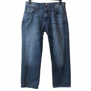 7 For All Mankind Austyn Straight Jeans Men’s Size 32 Medium Blue Denim Wash